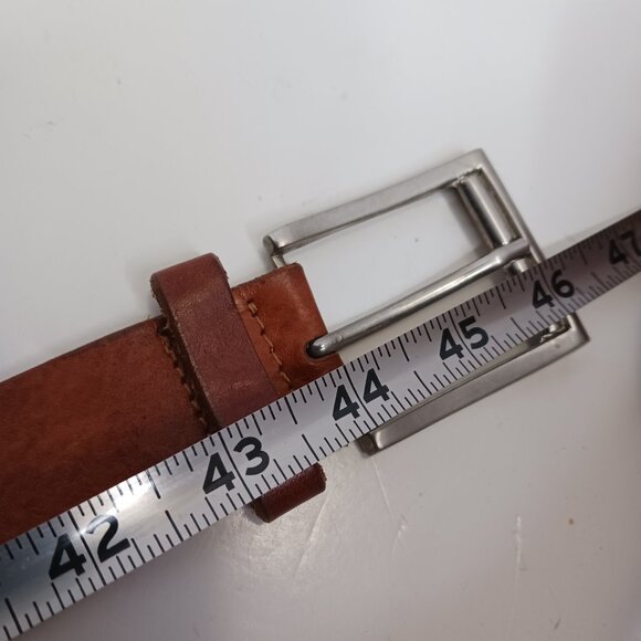 Vintage Milos Brown Leather Men's Belt size 38 Made in Italy - Picture 7 of 8